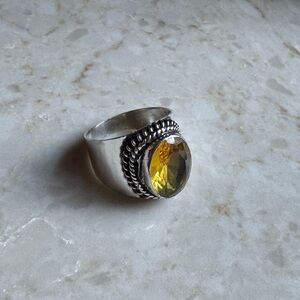 NWOT Sundance Suncatcher Ring, Citrine, Sterling Silver